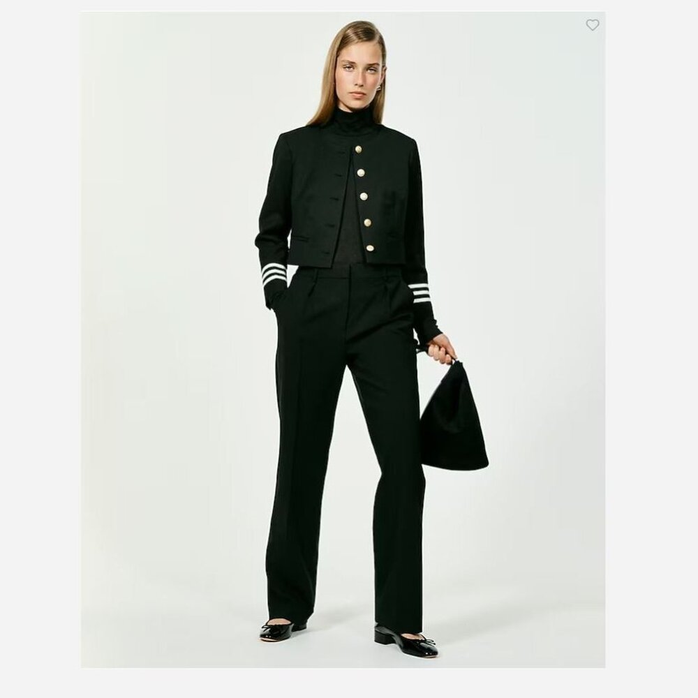 J. Crew Portia Pant in Italian Bi-Stretch Wool Blend Black Size 10 & 12 NWT